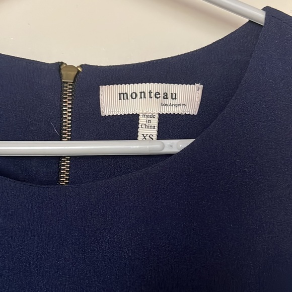 Navy Blue XS Monteau dress above the knee - Picture 3 of 6